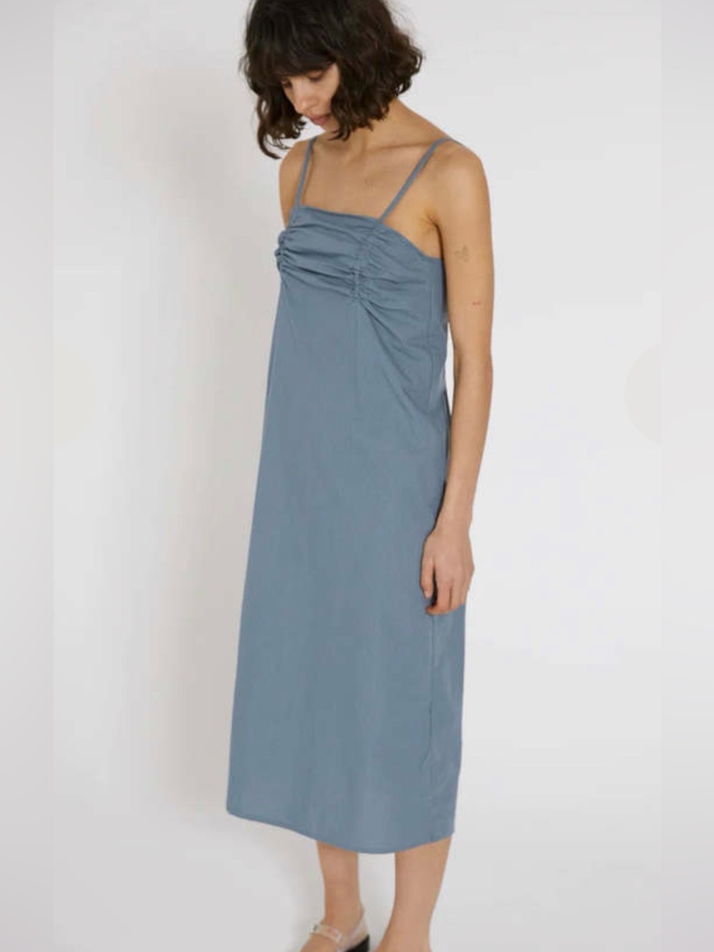 Deiji Studios day dress blue green stripe NWT med